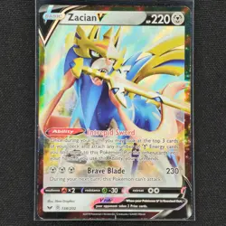 Zacian V - 138/202 - Ultra Rare - Sword and Shield Base Set - Pokemon Card - MP - Image 1