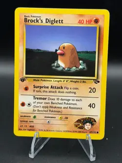 Brock's Diglett 67/132 Gym Challenge 1st Edition - MP - Pokemon TCG - SKUA040 - Image 1