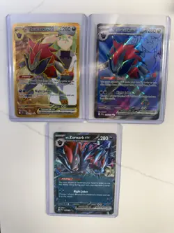 Pokemon TCG N’s Zoroark ex Lot Gold Full Art + Full Art + Double Rare - Image 2