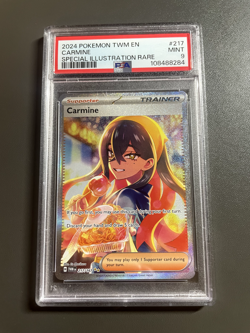 2024 Pokemon TWM EN CARMINE #217 Special Illustration RARE MINT PSA 9 - Image 1