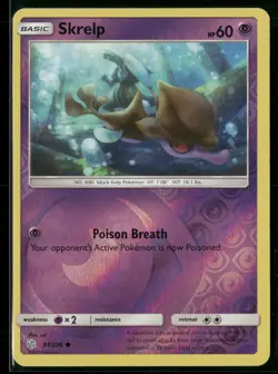 Skrelp 91/236 Common Cosmic Eclipse Pokemon Reverse Holo Lightly Played - Image 1