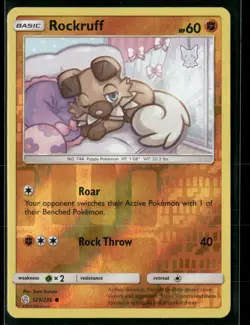 Rockruff 123/236 Common Cosmic Eclipse Pokemon Reverse Holo Near Mint - Image 1