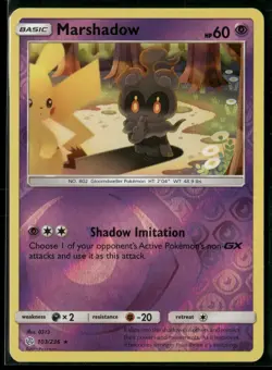 Marshadow 103/236 Rare Cosmic Eclipse Pokemon Reverse Holo Near Mint - Image 1