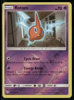 Rotom 86/236 Uncommon Cosmic Eclipse Pokemon Reverse Holo Near Mint - Image 1