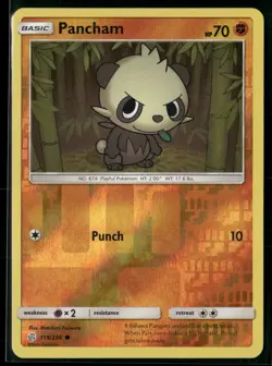 Pancham 119/236 Common Cosmic Eclipse Pokemon Reverse Holo Near Mint - Image 1