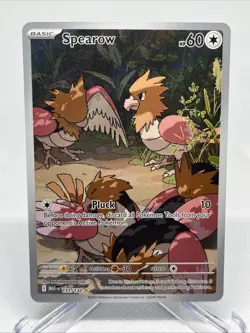 Spearow 151/132 Illustration Rare Holo Pokemon Me01: Mega Evolution NM/M - Image 1