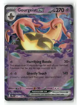 Gourgeist ex 041/086 Double Rare ME04: Chaos Rising Pokemon Holo Near Mint - Image 1