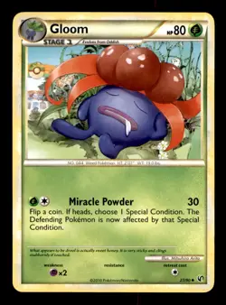 Gloom 27/90 Uncommon HGSS Undaunted Pokemon Near Mint - Image 1
