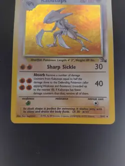 LP HOLO Pokemon Kabutops 9/62 Fossil Set Holo Unlimited - Image 5
