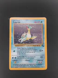 LP Pokemon TCG Lapras 10/62 Holo Rare Fossil - Image 1