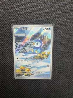 Pokemon TCG Piplup 98/94 Illustration Rare Phantasmal Flames NM - Image 1