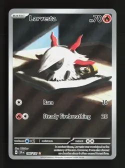 Larvesta 196/191 Illustration Rare Surging Sparks Pokemon Near Mint - Image 1