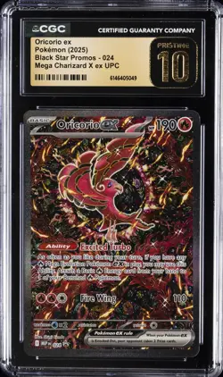 2025 POKEMON BLACK STAR PROMOS #024 ORICORIO EX CGC 10 PRISTINE - Image 1