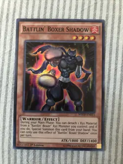Battlin' Boxer Shadow WSUP-EN013 Super Rare 1st Edition Yu-Gi-Oh Card NM-Mint - Image 1