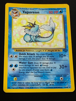 1999 Vaporeon 12/64 Jungle Pokemon Vintage Holo - Image 3