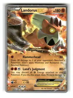 Landorus EX 89/149 World Championship Rare Boundaries Crossed Pokemon MP - Image 1