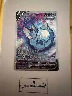 🔥 Vaporeon V SWSH181 Holo Rare Promo Sword & Shield Promo Pokemon Near Mint - Image 1