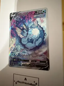 🔥 Vaporeon V SWSH181 Holo Rare Promo Sword & Shield Promo Pokemon Near Mint - Image 2