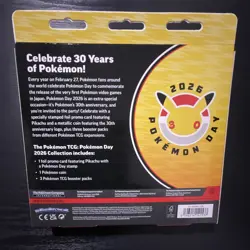 Pokemon TCG 2026 Pokemon Day Sealed Box Pikachu Promo Coin Boosters Anniversary - Image 2
