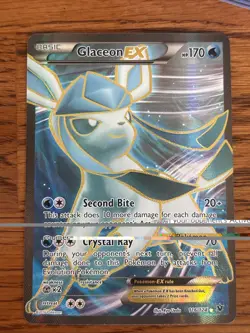 Pokemon TCG Glaceon EX Full Art Ultra Rare Holo Card 116/124 Fates Collide LP/MP - Image 1