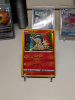 CYNDAQUIL SWSH221 Holo Black Star Promo Pokemon Card Near Mint - Image 1