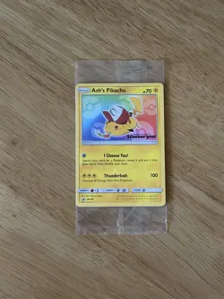 Pokemon Ash's Pikachu Promo Card SM108 Sealed Pack 2017 Sun & Moon English - Image 1
