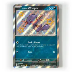 Pokemon - Paldean Wooper - 180/091 - SV Paldean Fates - Shiny Rare Card - Image 1