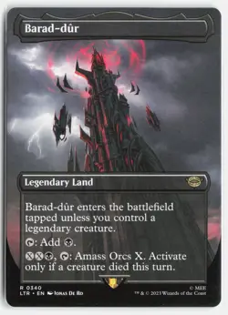 Barad-dur (0340) (Borderless) #340 (NM) Lord of the Rings LTR Magic MTG - Image 1