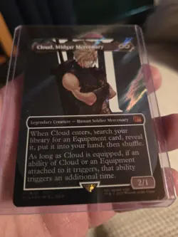 MTG Final Fantasy Cloud, Midgar Mercenary Borderless Surge Foil - Image 2