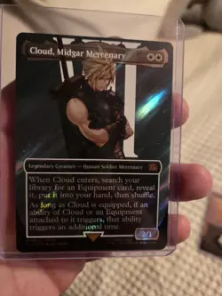 MTG Final Fantasy Cloud, Midgar Mercenary Borderless Surge Foil - Image 4