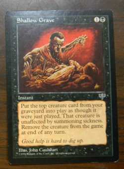 MTG Pre-Modern Mirage Shallow Grave Excellent - Near Mint Cond - Image 1
