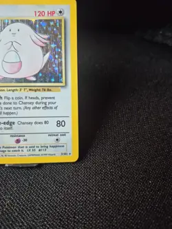 Pokemon TCG Chansey Base Set Holo Unlimited Rare Card 3/102 Vintage - Image 4