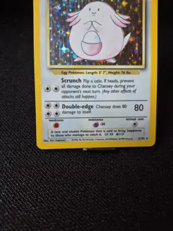 Pokemon TCG Chansey Base Set Holo Unlimited Rare Card 3/102 Vintage - Image 5