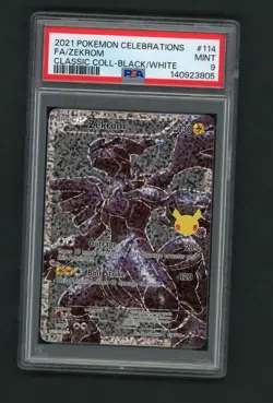 Zekrom 114/114 Celebrations: Classic Collection Holo Black/White Pokemon PSA 9 - Image 1