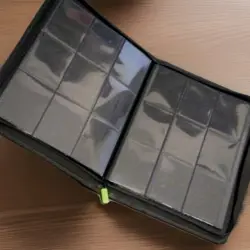 Vault X Black Collectible Card Game 9-Pocket Binder Album Green Zipper - Image 4