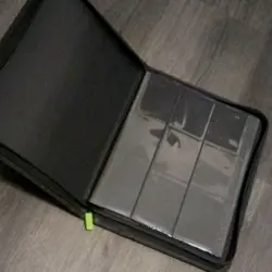 Vault X Black Collectible Card Game 9-Pocket Binder Album Green Zipper - Image 5