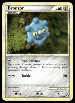 Pokemon Cards Bronzor 58/102 HGSS Triumphant Common NM - Image 1