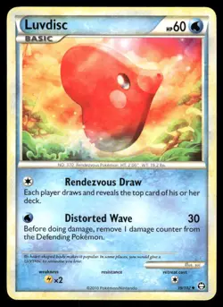 Pokemon Cards Luvdisc 39/102 HGSS Triumphant Uncommon NM - Image 1