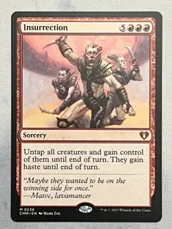 Insurrection Commander Masters Sorcery Mythic Red 236 2023 Mark Zug MTG NM - Image 1