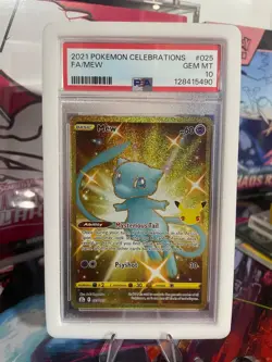 PSA 10 Mew 025/025 Celebrations Gold Ultra Rare Full Art POKEMON - Image 1