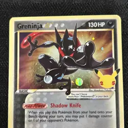 Pokemon Greninja Gold Star SWSH144 Celebrations Black Star Promo - Image 2