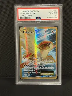 Pokemon XY Evolutions Pidgeot EX 104/108 Ultra Rare Holo Foil PSA 10 MINT - Image 1