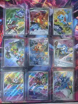 Pokemon First Partner Illustration Series 1 Collection - Complete Full Set Of 9 - Image 1