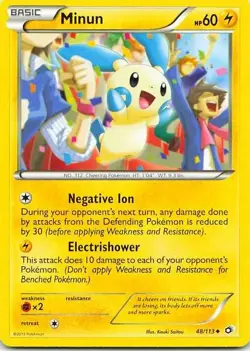 Minun 48/113 Legendary Treasures Common NM Pokemon TCG - Image 1