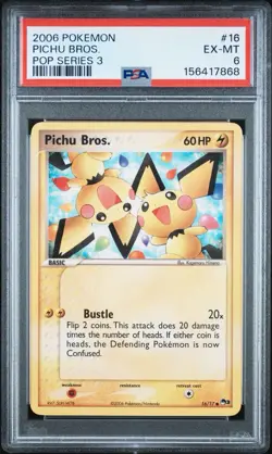 Pokemon Pichu Bros. POP Series 3 #16/17 PSA Common Regular English 2006 - Image 1