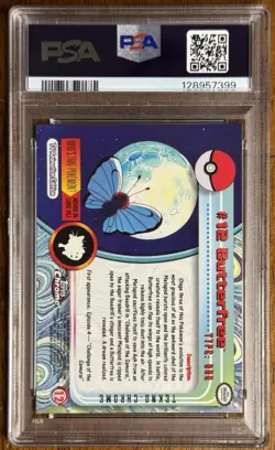 2000 Topps Chrome Pokemon Butterfree Tekno PSA 9 Low Pop Rare #12 Series 1 - Image 2