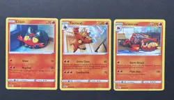 Pokemon TCG - Incineroar - Litten Torracat - Silver Tempest - Evolution Set - Image 1