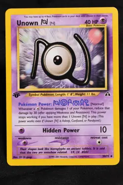 Unown [N] 1st Edition 50/75 NM Neo Discovery Regular Pokemon TCG Near Mint - Image 1