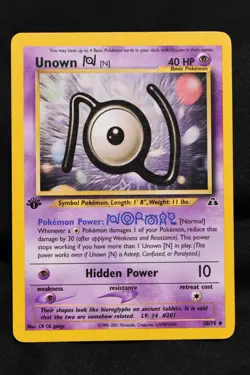 Unown [N] 1st Edition 50/75 NM Neo Discovery Regular Pokemon TCG Near Mint - Image 2