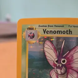 Vintage Pokemon Jungle Set Venomoth Holo Rare Card 13/64 (Unlimited, English) LP - Image 2